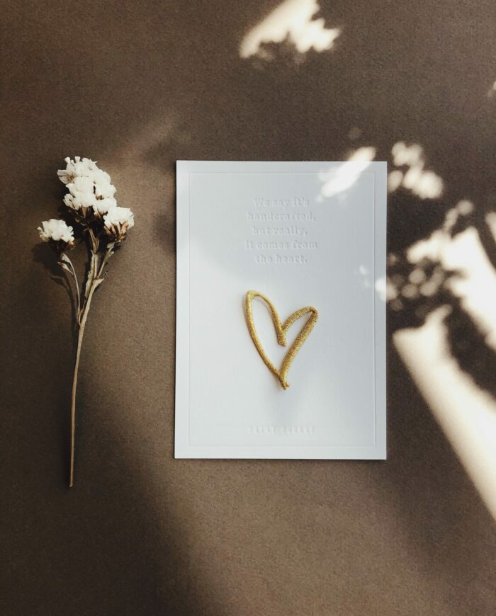 Letterpress card heart